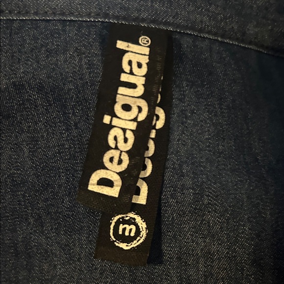 💙Desigual Patchwork Boho Western Embroidered Button-Down Shirt - Size M  2016 - Picture 12 of 16